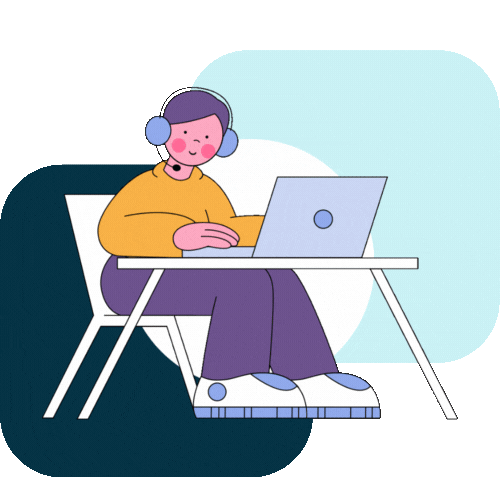 Woman typing on a computer.